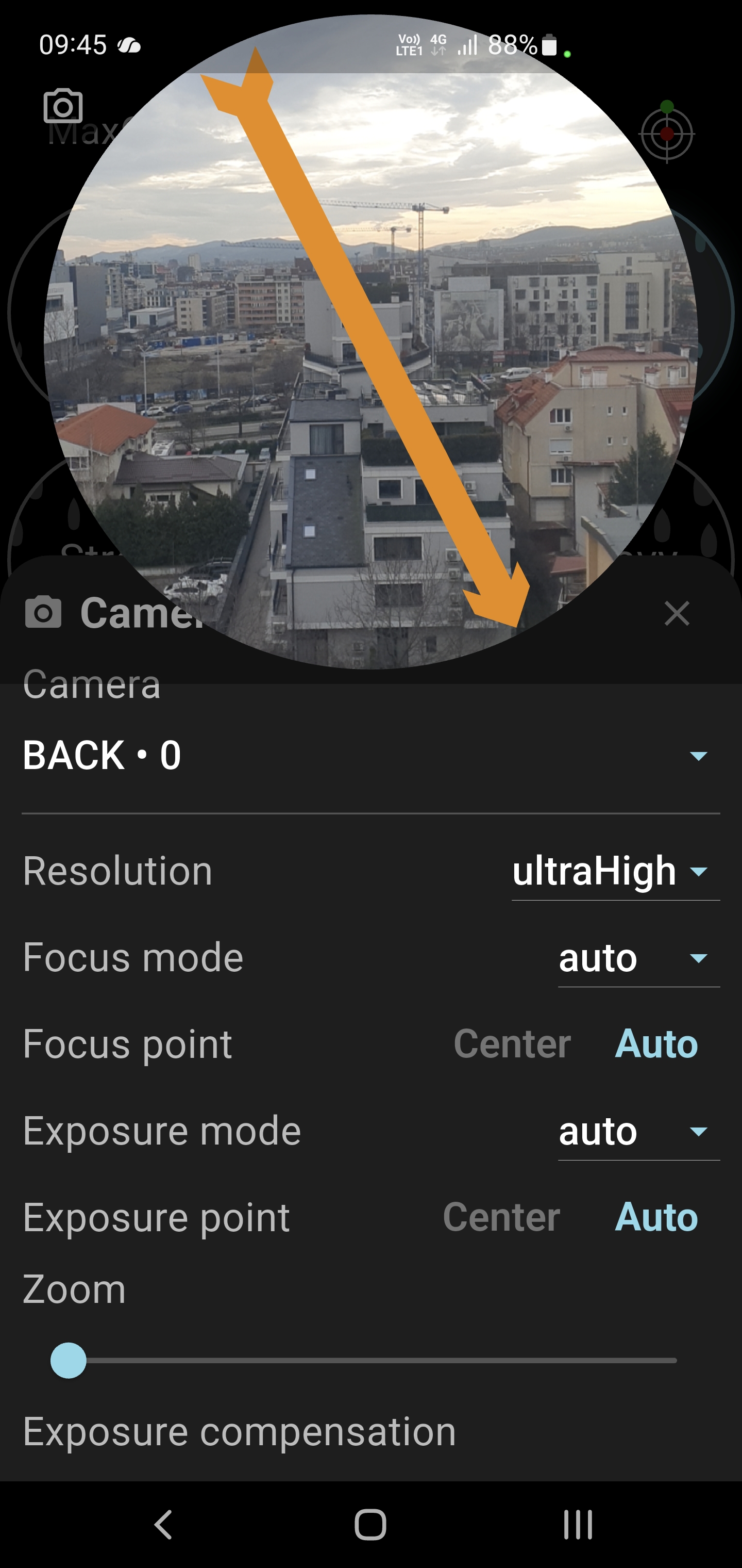 Wind Call — adjusting phone Camera settings