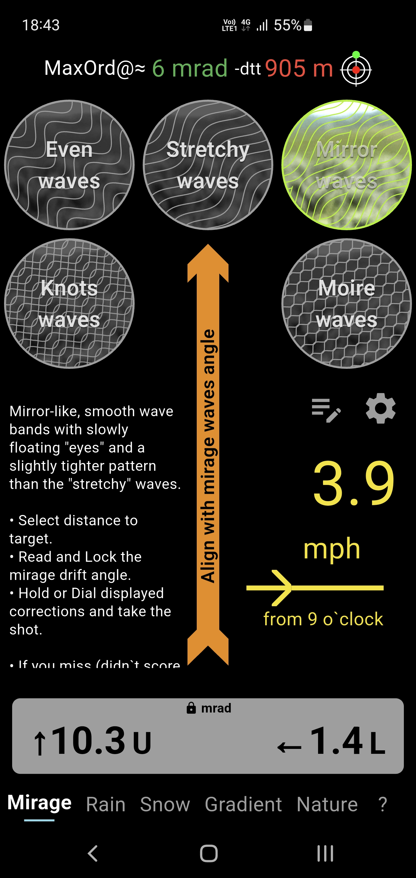 Wind Call — Mirage wind reading with complete Advanced Ballistics firing solution
