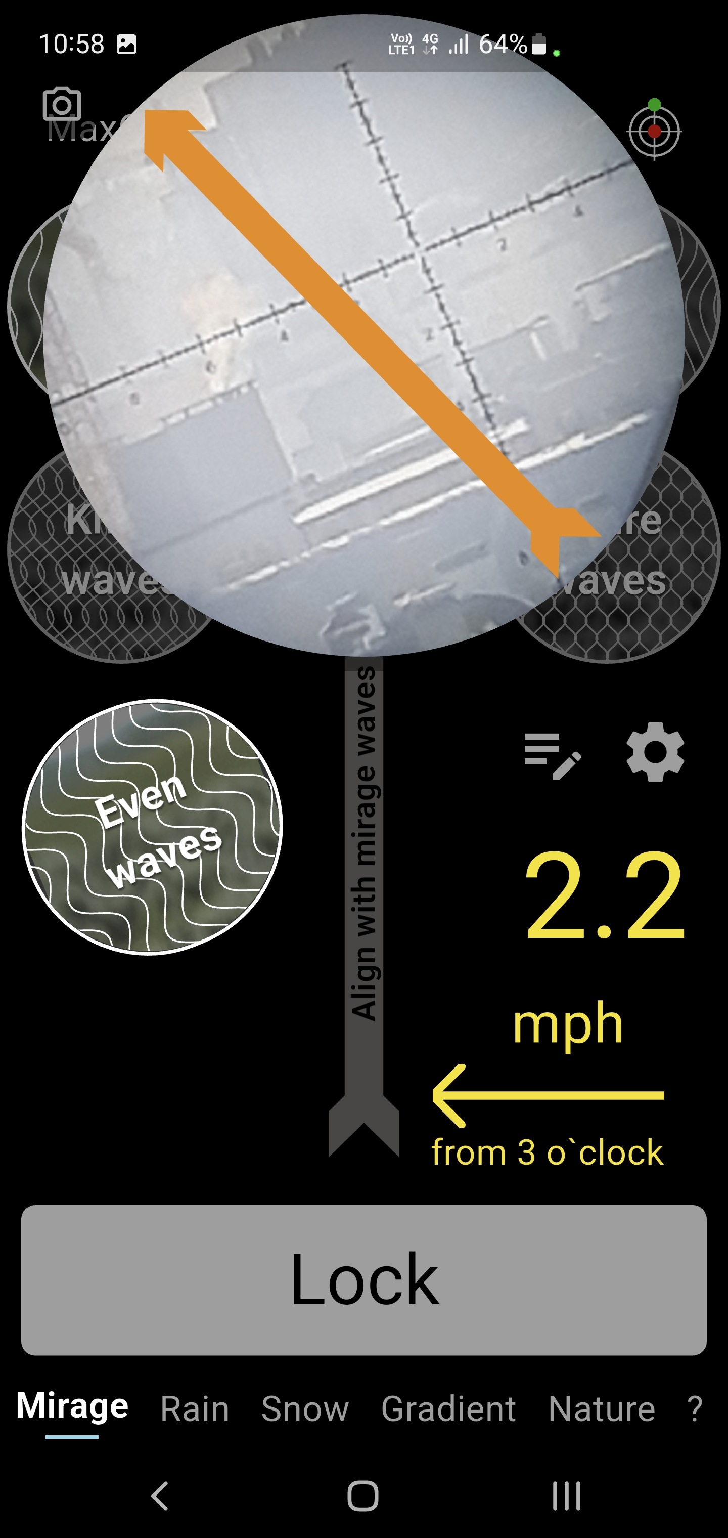 Wind Call — Spotter mode camera overlay for reading mirage